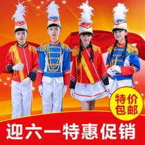 2016 New flag-raiser clothing primary and secondary school students Young Pioneers pipe band honor guard drummer drum suit