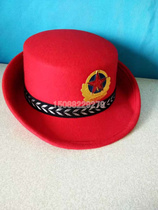 Female police hat big brimmed hat boys and girls Performance police hat men and women performance hat big cap military hat children turn over hat