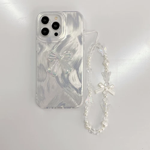 Apple, совместимый iPhone 16, креативный чехол для телефона с бантиком, защитный чехол, 16promax, iphone, 12