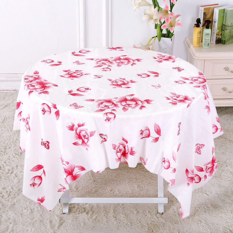 Red gold incense disposable tablecloth tablecloth round tablecloth dinner party wedding square thickened oil-proof printing red