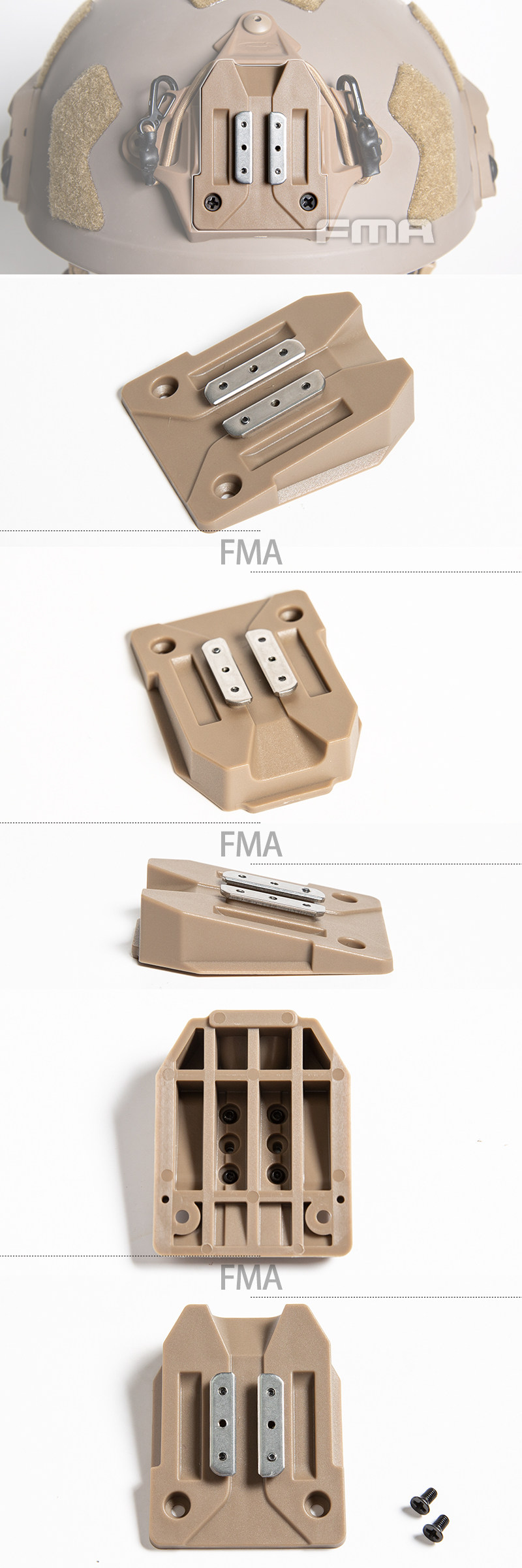 FMA Taktische Helm Shroud Adapter Einsatz KIT Halterung Basis Halterung für für GSGM NVG Mount Nachtsicht Brille Zubehör TB1411 – Detail 6