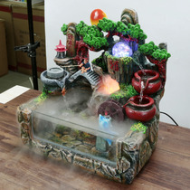 Self-circulating running water ecological fish tank small mini mini water-free living room desktop landscaping creative small fish tank with oxygen