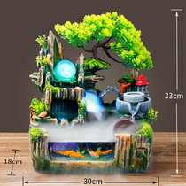 Goldfish tank living room small water-free ecological living room lazy creative desktop decoration household self-circulating small fish tank
