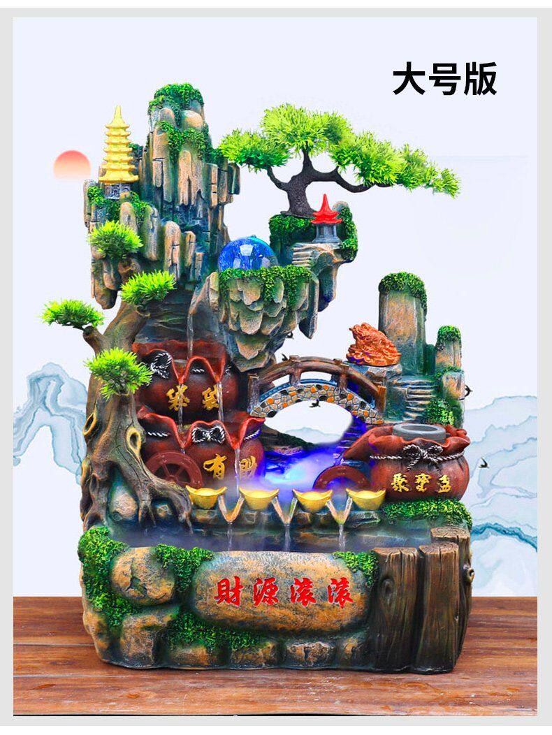 Настольный фонтан Горный пейзаж без тумана