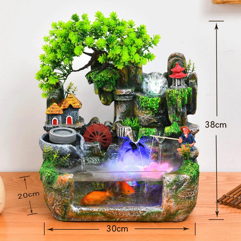Cycle water fish tank living room small desktop creative ecological viewing home decoration with oxygen office furniture