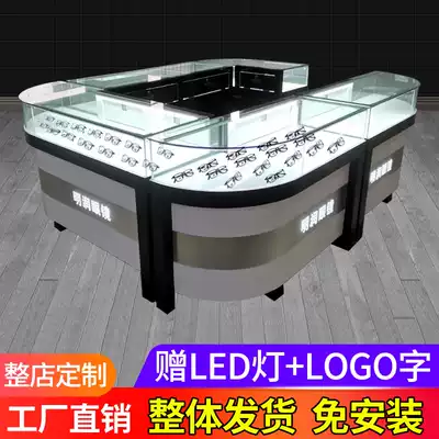 Paint glasses display cabinet Mediterranean glasses shop container glass counter Nakajima cabinet display cabinet factory direct sales