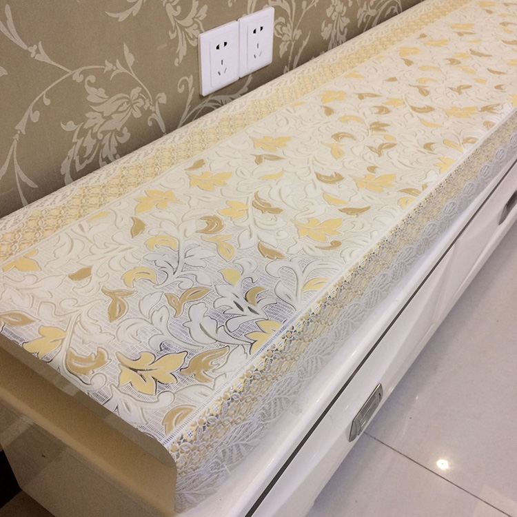 tủ quần áo PVC Gai Bươu kiểu khăn trải bàn cạnh giường ngủ mạ vàng tủ bảng pad vải che Tablecloth TV tủ pad Tây - Khăn trải bàn khăn lót chén dĩa