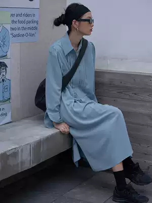 HAVERICE restaurant blows the fairy air fluttering simple style skirt Joker slim temperament shirt dress