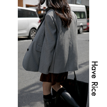  HAVERICE restaurant simple retro houndstooth suit British style suit jacket 2021 new autumn