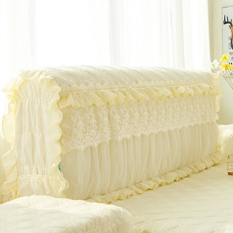 All-inclusive bedside cover 1.8m princess style lace bedside cover soft bag dust cover 2.2m leather bed elastic back cover