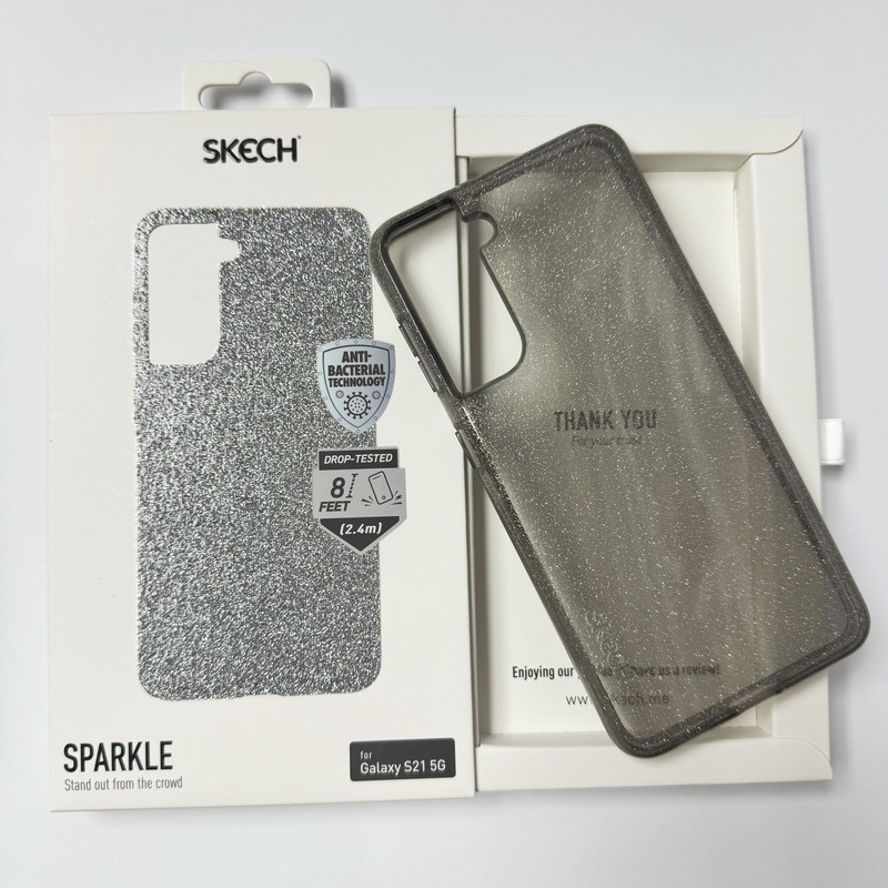 [Clearance Sale] Export Store Suitable for Samsung S21 Phone Case Protective Cover S21 5g Hard Shell Glitter Black Anti-Drop Phone Case