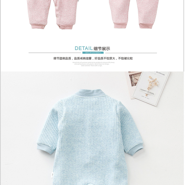 Quần áo trẻ em Xiêm mùa xuân và mùa thu cotton mùa đông cộng với nhung dày ấm 1 tuổi Trẻ sơ sinh tháng 3 nam nữ quần áo trẻ em áo giữ nhiệt trẻ em
