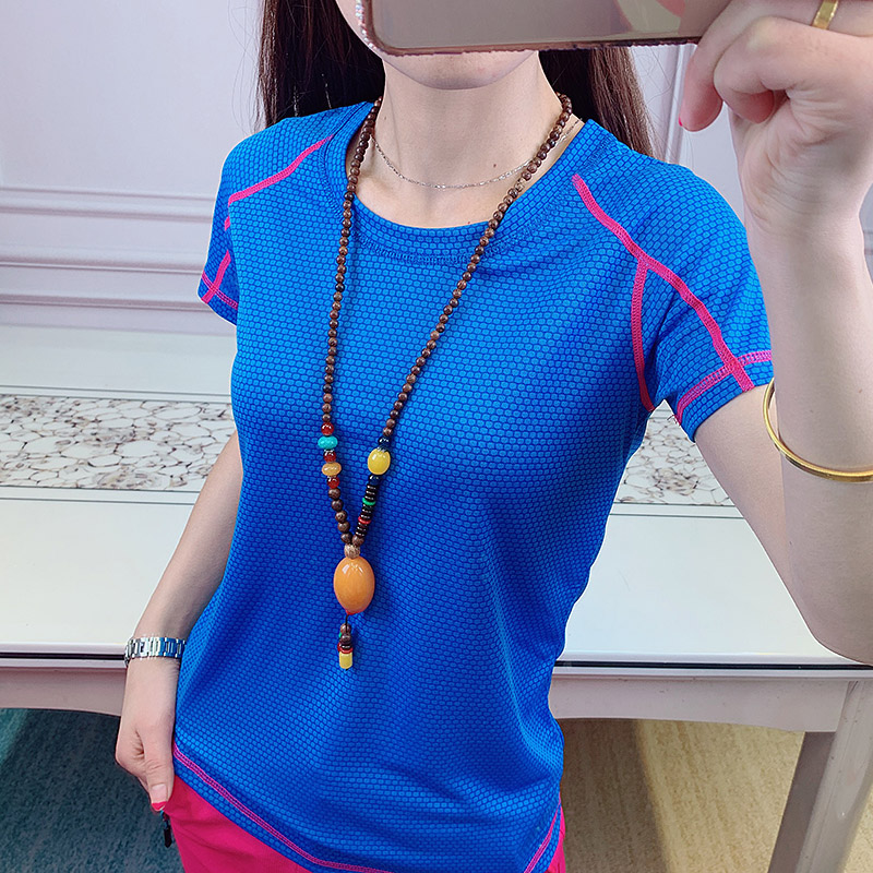Speed Jersey Short Sleeve T-shirt Woman Summer Thin stretch Breathable Quick Dry Jersey Hiking Outdoor Sports Jersey Half Sleeve T