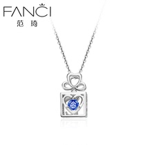Fanci Fan Qi jewelry special price 18k platinum necklace female color gold fashion collarbone temperament light luxury ins simple song