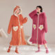 Jingyun Disney Coral Fleece Nightgown Women's Winter Long Velvet Home Clothing Bathrobe Flannel