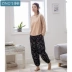 Jing Yun 2018 xuân đôi cotton đồ ngủ thời trang cổ tròn nữ dịch vụ nhà đơn giản phim hoạt hình nam phù hợp với mùa thu - Bên ngoài ăn mặc Bên ngoài ăn mặc