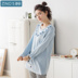 Bộ đồ ngủ mới cho nữ Jing Yun 2018 cotton dài tay mùa xuân và mùa thu ngọt ngào và đáng yêu có thể mặc bên ngoài dịch vụ cotton tại nhà đồ ngủ sexy Bên ngoài ăn mặc