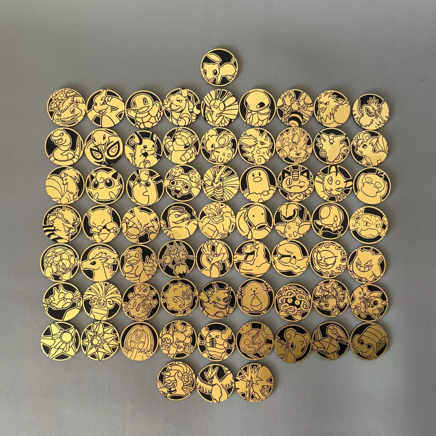 宝可梦PTCG收集啦151硬币套装ex 聚周边硬币151全套收藏硬黄色-淘宝