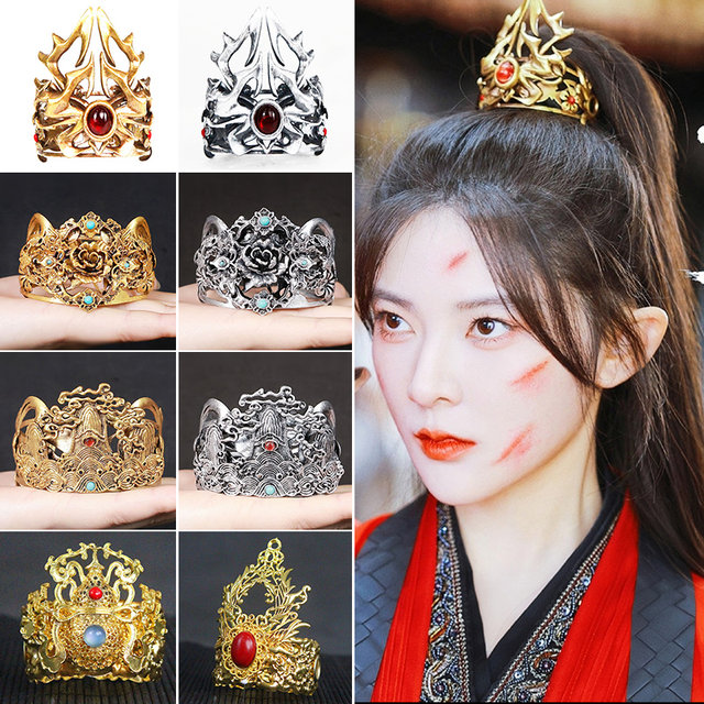 Unisex hair crown Hanfu headwear ancient style