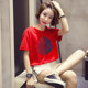 2023 new Korean trendy ins cotton t-shirt women's short-sleeved loose large size Dongdaemun wild western style top summer