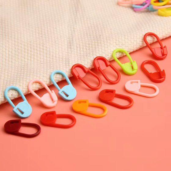 500 pieces/box colorful plastic pins small knitted sweater marking buckle baby baby clothes buckle pin paper clip