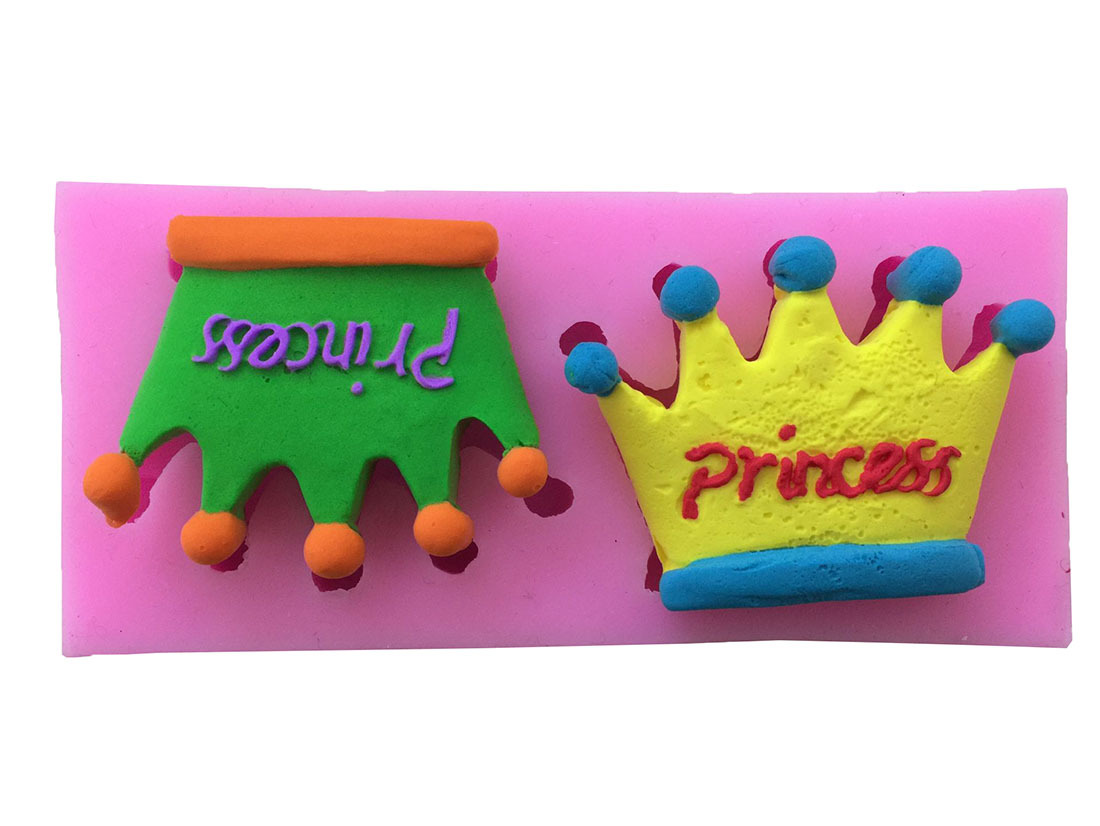 Khuôn vương miện fondant Silicone Nữ hoàng trang sức lớn Khuôn sô cô la Thạch cao vương miện Khuôn silicone khuôn nướng bánh