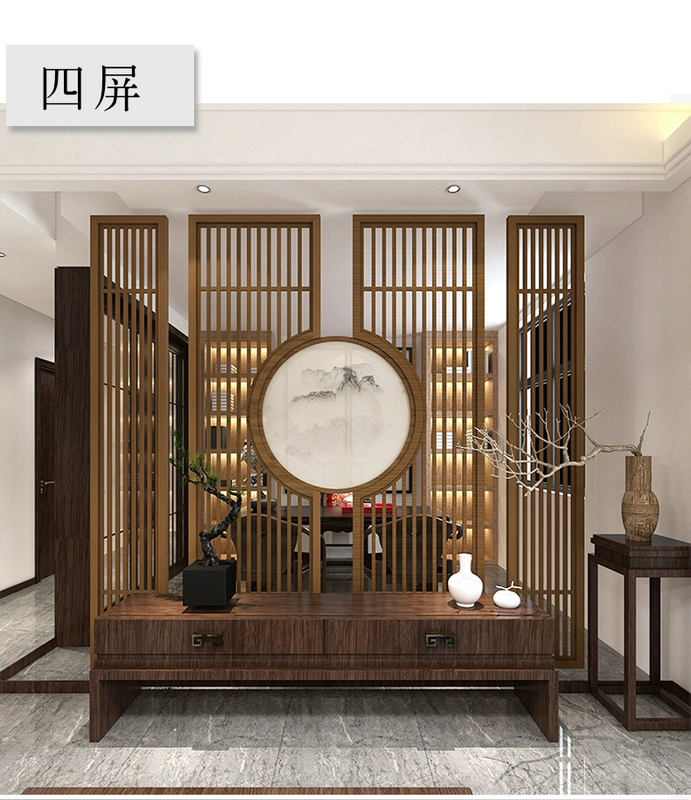 Đông Dương mới Trung Quốc hiện đại rắn gỗ sợi sơn màn hình phân vùng hiên phòng khách nghiên cứu phòng ngủ khách sạn sảnh màn hình ghế - Màn hình / Cửa sổ