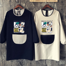 Drawing apron womens fine arts students with long sleeves calligraphy write Mao pen characters waterproof kid apron male girl hood clothes