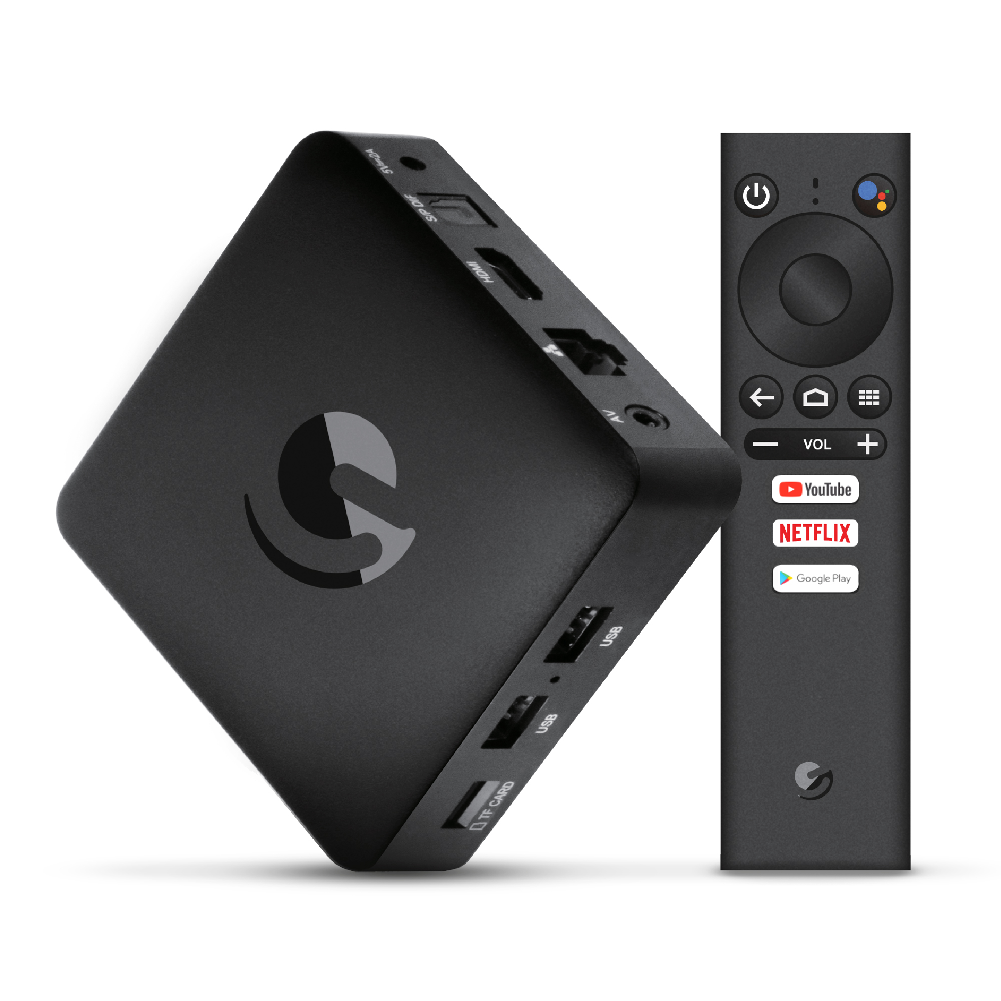 Ematic 4K HDR Dolby Atmos S P DIF SD card AV Google Native Android 10 TV Box