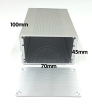 Instrument Case Heat Dissipation Aluminum Case Enhanced Aluminum Case 70*45-100MM fog silver