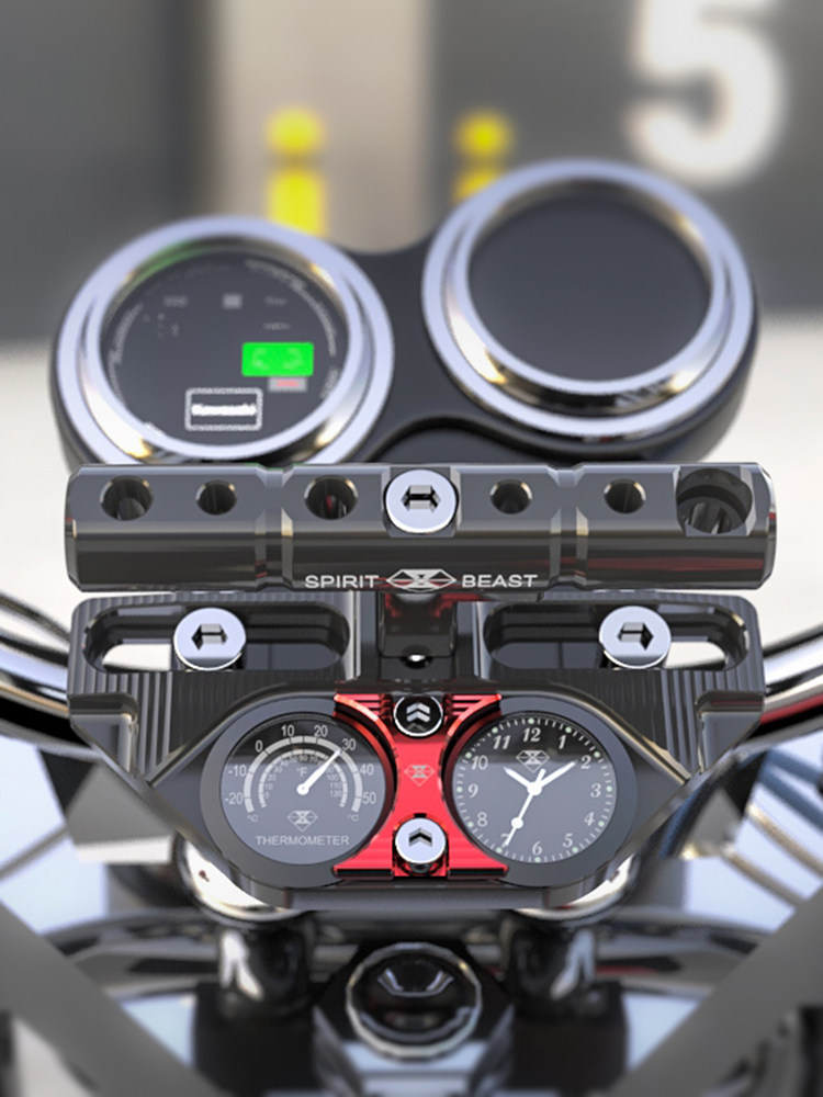 Multifunctional handle bracket modification accessories locomotive decoration time clock creative handlebar pressure code seat extension rod