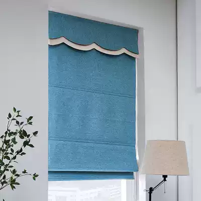 Nordic modern simple vegan Roman curtain lifting curtain Folding curtain shading curtain living room children's study high-end