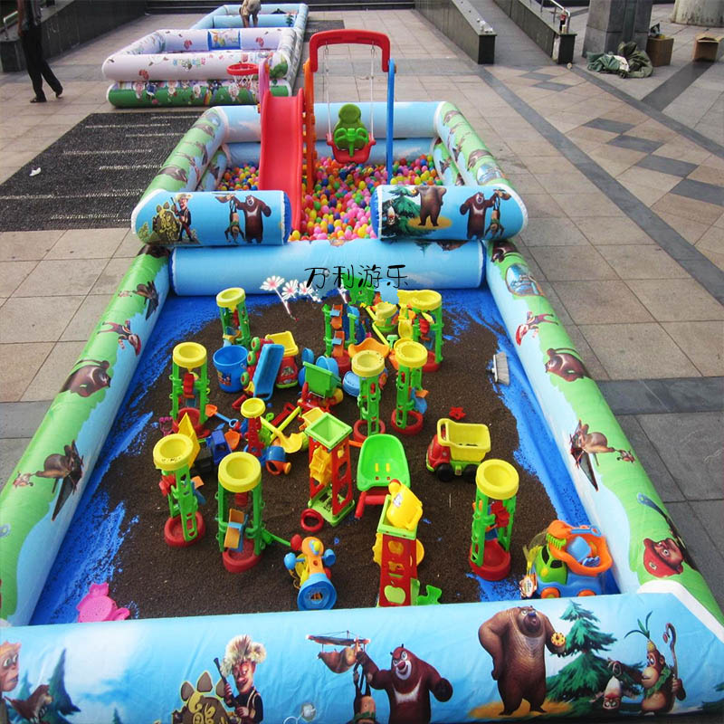 Indoor Outdoor Children Inflatable Beach Pool Package Park Pendulum stall Toys Thickened Cassiae Sand Pool