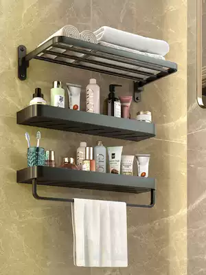 Powder room bathroom shelf wall-mounted wall-free toilet hand wash table cosmetics storage layer shelf