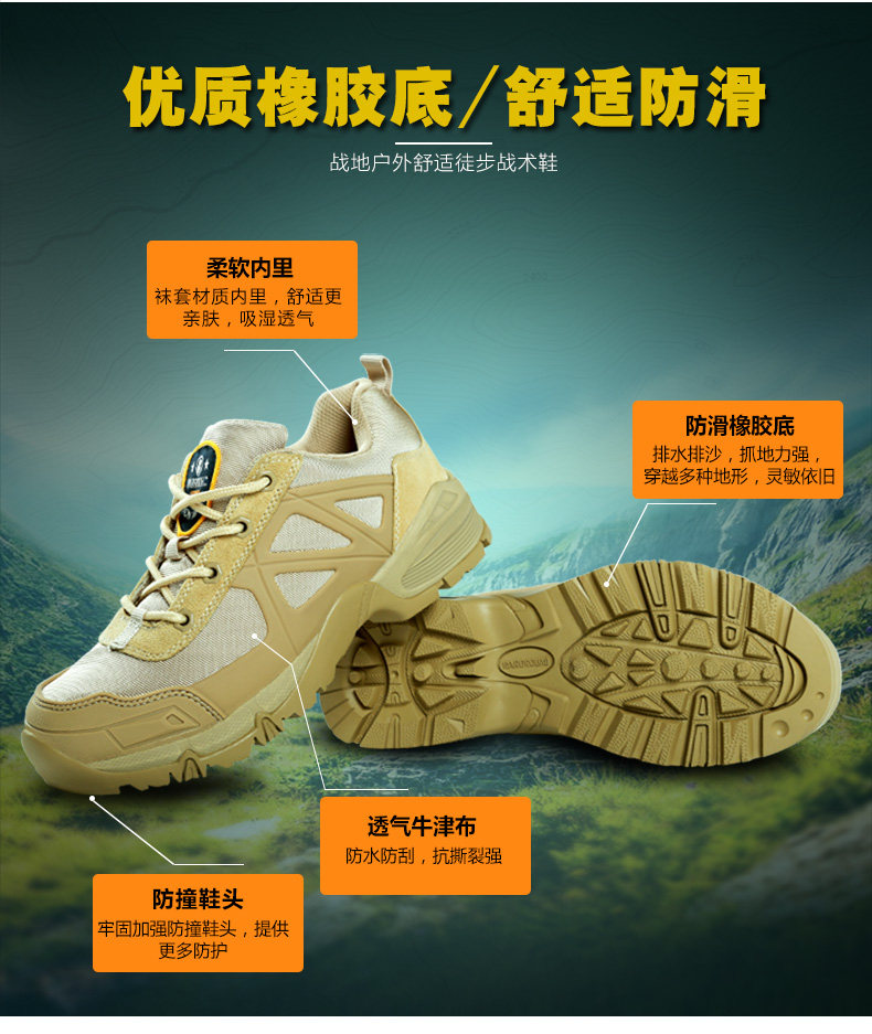 Boots militaires pour homme - amortissement - Ref 1402125 Image 8