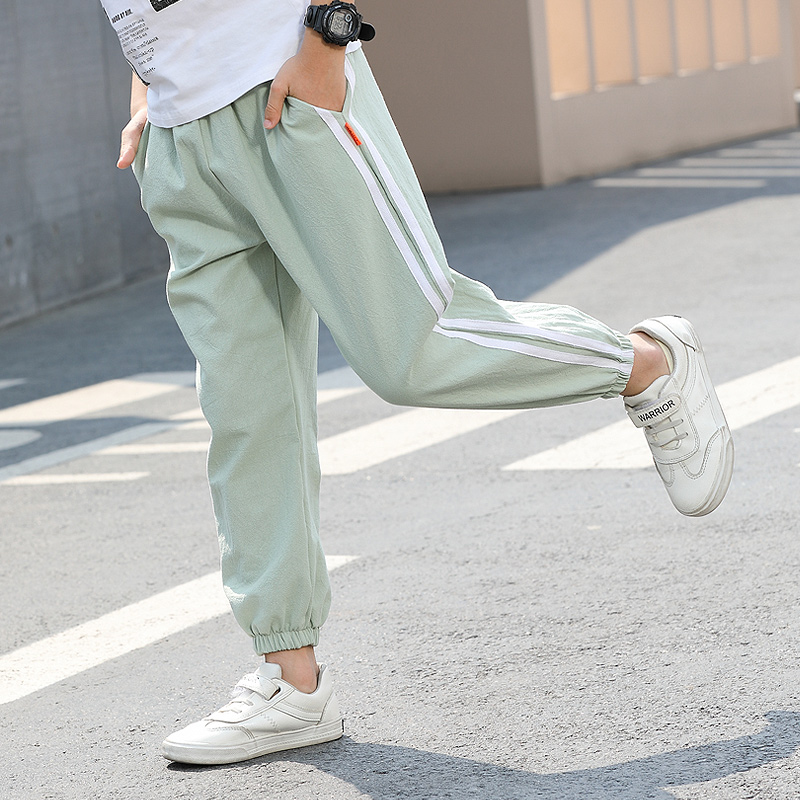 Chàng trai quần mùa hè quần chống muỗi 2020 trẻ em mới sweatpants trong trẻ em lớn giản dị quần bé trai quần mỏng.