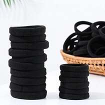 Minimalist head rope rubber band Rubber Band Head High Elasticity Summer Durable Zal Hair Head Accessories Hair Rope Leather Cover Black Hair Ring