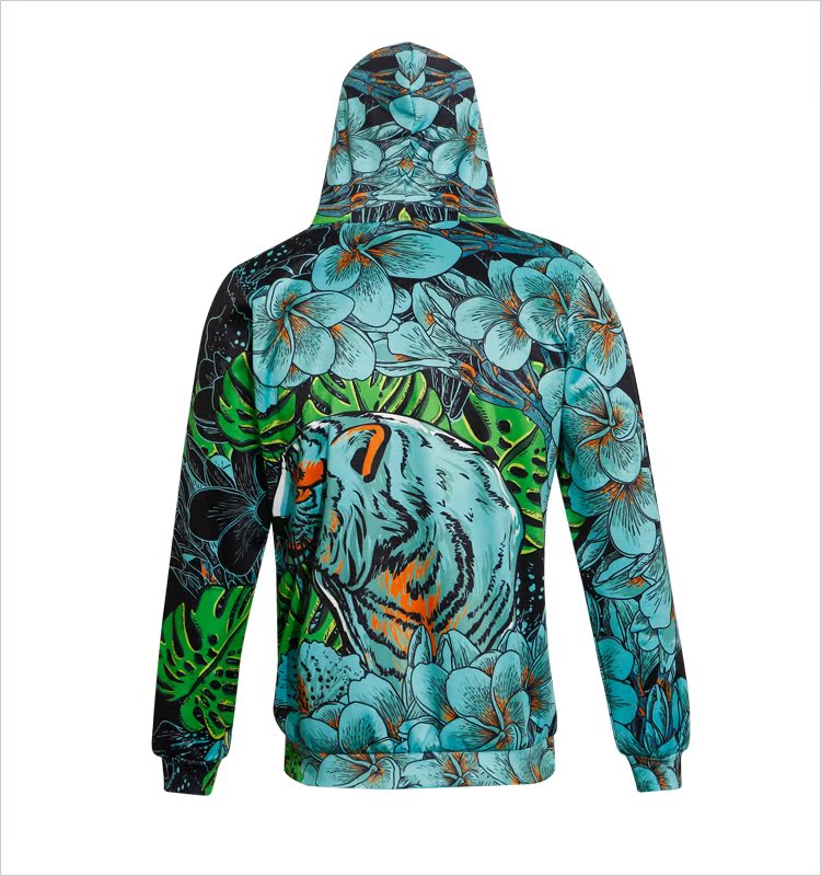 2018春季新款女卫衣长袖原宿风老虎中长款宽