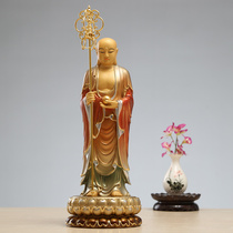 Tibetan King Bodhisattva Pure copper Tibetan King Buddha statue Taiwan handmade Taikoo color living room dedicated to Jiuhua Mountain Tibetan King statue