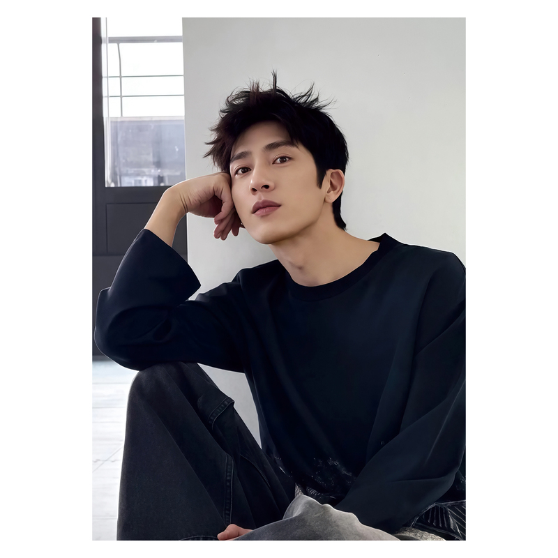 Jing Boran Photo Poster Clothing Store Coffee Shop Background Decoration Check-In Decorative Painting High-Definition Male Celebrity Poster