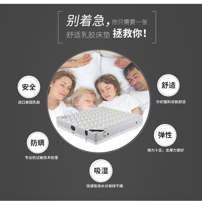 Nệm cao su dệt kim cao cấp 1,5 m 1,8 m đôi ba phòng ngủ căn hộ nhỏ Simmons - Nệm nệm 1 người
