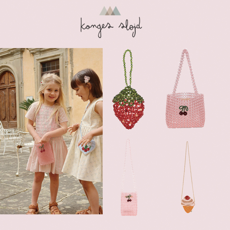 26 Spring/Summer Danish Konges Slojd Kidsren's Strawberry and Cherry Fashion Small Shoulder Bag Girls' Handbag