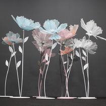 2019 new products Simulation wrought iron filigree mesh flower Home wedding Wedding scene decoration supplies props decorative ornaments