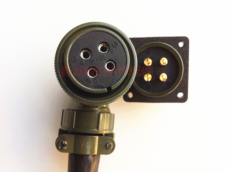 Import Power Line Plug Encoder Wire Plug Aviation Plug Servo Motor Connector 20-4S 20-4P