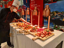 Log cold dining rack buffet setting table cold dining room arrangement business buffet dessert table tea break customized door-to-door