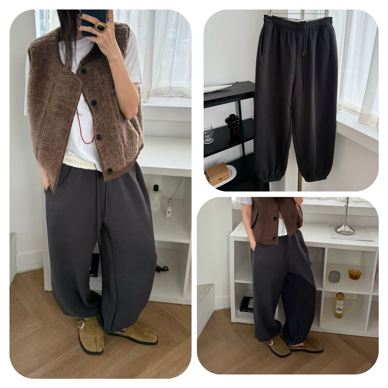 Tug Korea Dongdaemun Shopping Agent~ Hot-Selling Items Are Here! One-Piece Fleece, Age-Reducing, Comfortable, Versatile Straight-Leg Sweatpants Tug Korea Dongdaemun Shopping Agent~ Hot-Selling Items Are Here! One-Piece Fleece, Age-Reducing, Comfortable, Versatile Straight-Leg Sweatpants