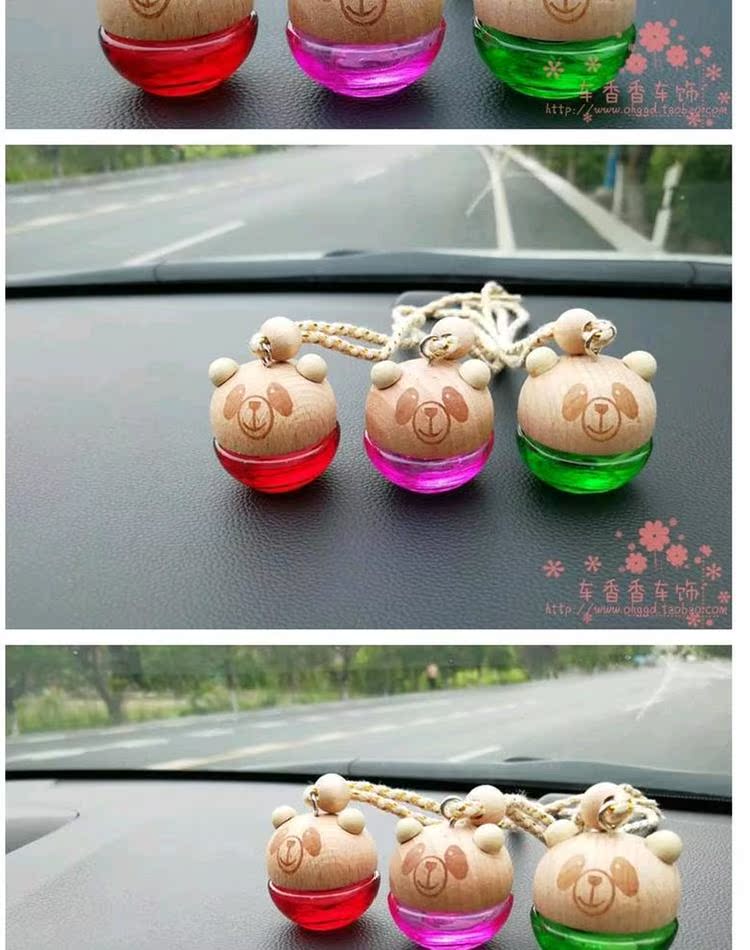 Xe nước hoa mặt dây hoạt hình xe động vật treo nước hoa thủy tinh rỗng chai xe trang sức nội thất sáng tạo xe cung cấp đồ trang trí xe oto