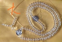 Lingshis Yohara Mine Madagascar White Crystal Abacus Concealed Buddha Pearl 108 pure handmade grinding two types