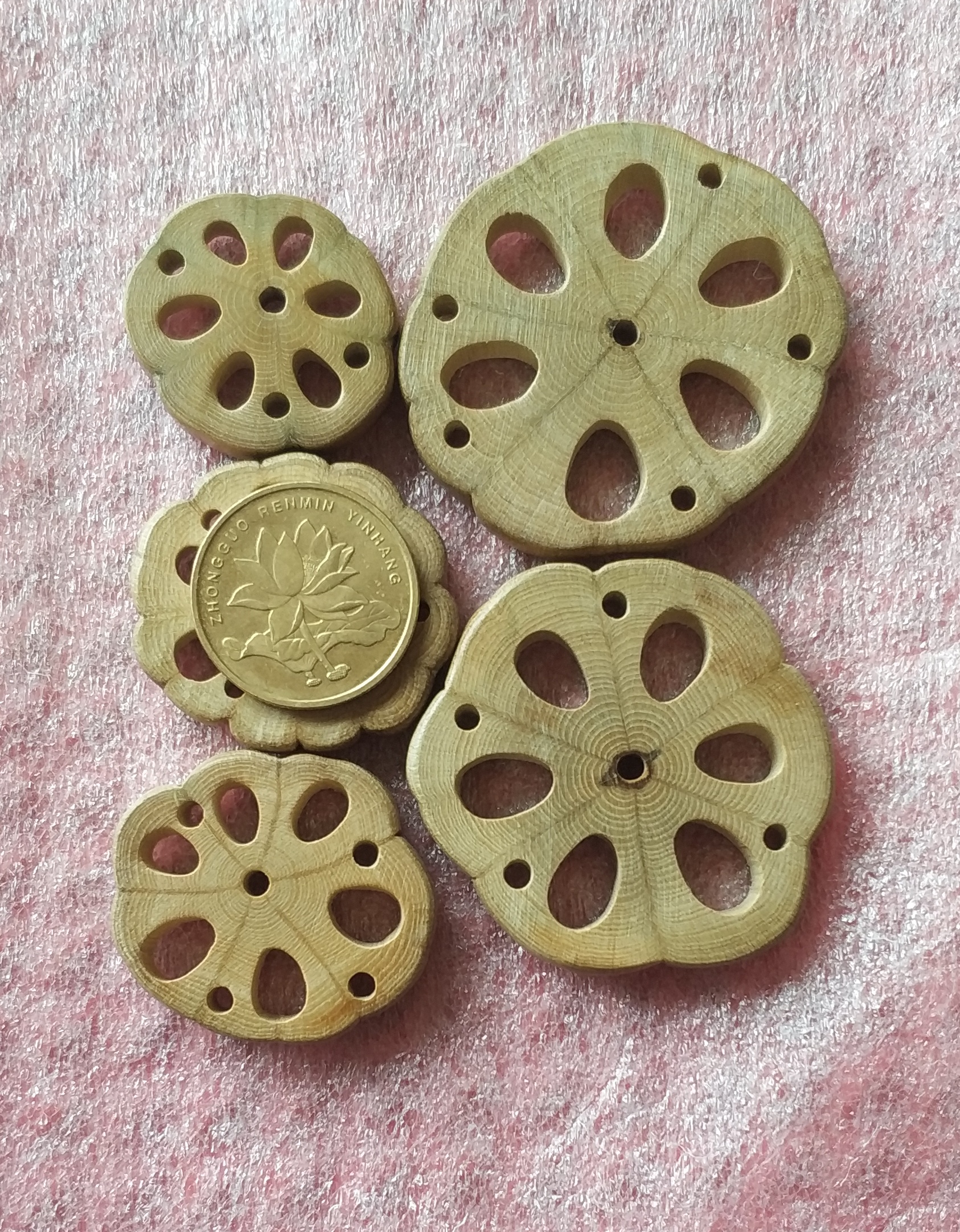 Great Zhi Wenshu Bodhisattva Wutai Six Mountain Wood Lotus Root Pendant Wisdom Clever Clever Reason Children Wear Them All The Time