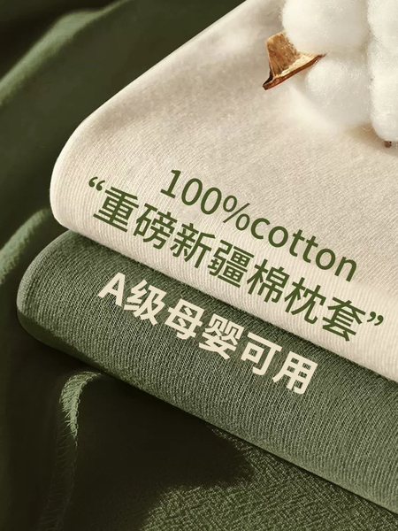 2025夏季纯棉枕套一对装100全棉枕头套单人家用儿童枕芯内胆套ins